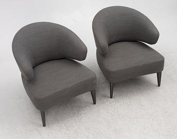 Rodolfo Dordoni, a pair of "Aston" armchairs, Minotti, Italiy.