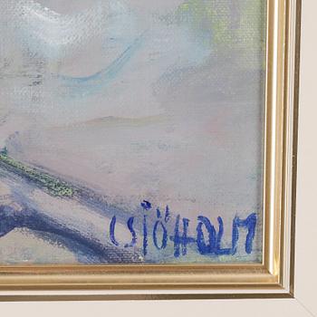 CHARLES SJÖHOLM, olja på duk, signerad.