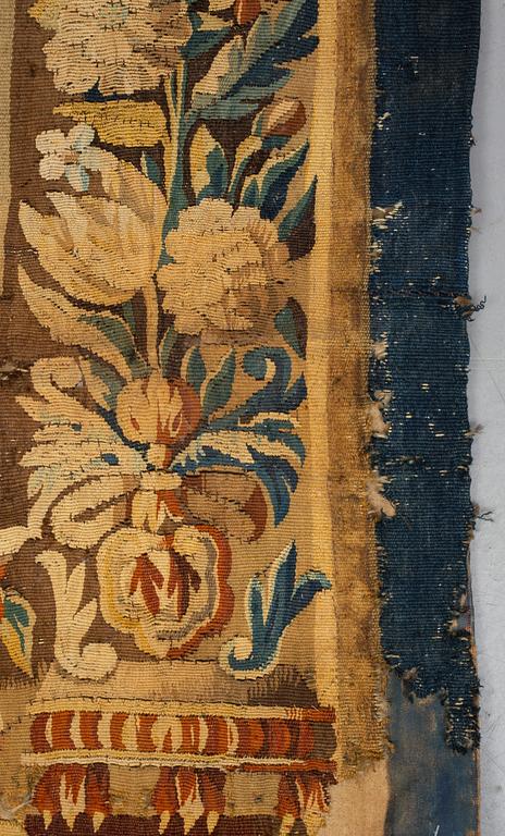 A tapestry, "Verdure", tapestry weave, "entre-fenêtre", Aubusson around 1700-first half of the 18th century.