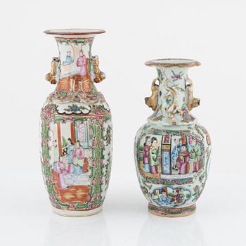 Two Kanton style porcelain vases, China, early 20th century.