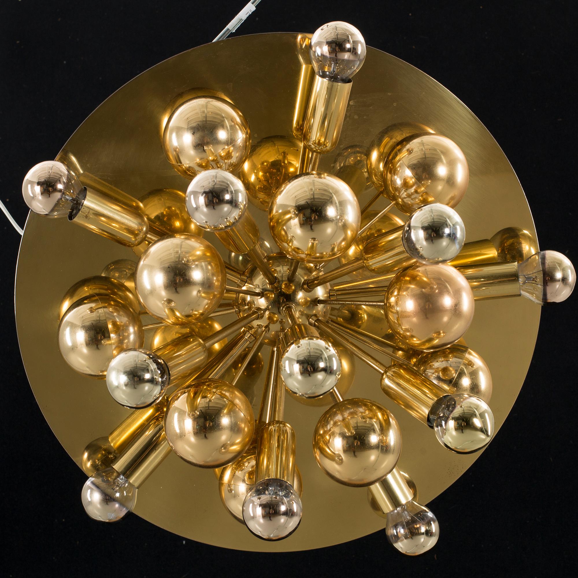 TAK-/VÄGGLAMPA, Sputnik-modell. Okänd designer för Cosack,Tyskland, 1970-tal.