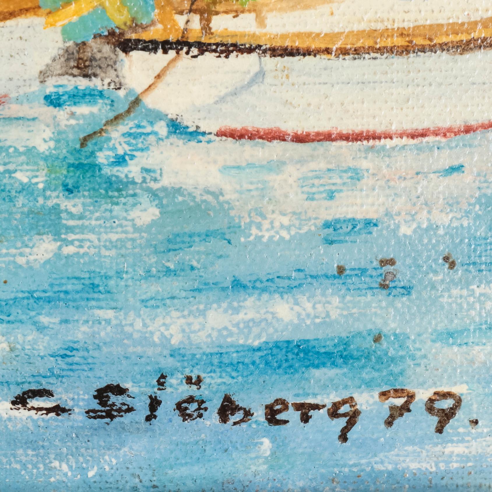 CURT SJÖBERG, olja på pannå, signerad och daterad -79.