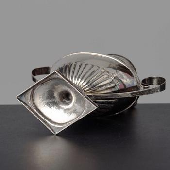 A Swedish late 18th century silver minitaure sugar bowl and cover, makers mark of Gustaf Aberg (Jonkoping 1796-1828-).