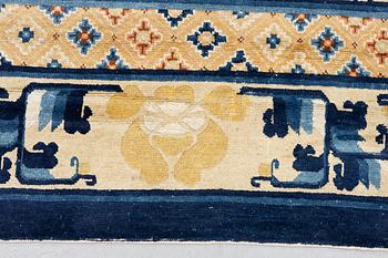 A Chinese antique Ningxia carpet. Measurement 486 x 384 cm.