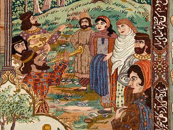 MATTA, Täbris, figural. Ca 212x148 cm.