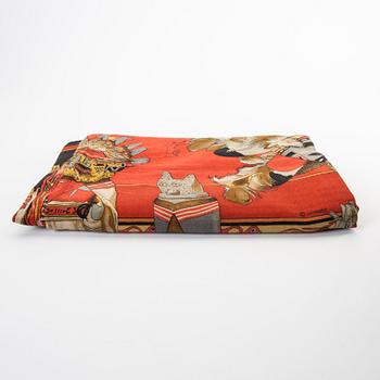A silk and cashmere "Kachinas" scarf by Hermès.