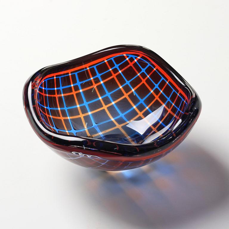 Sven Palmqvist, a "Dubbel-Ravenna" (Double Ravenna) glass bowl, Orrefors, Sweden, 1961, nr 1858.