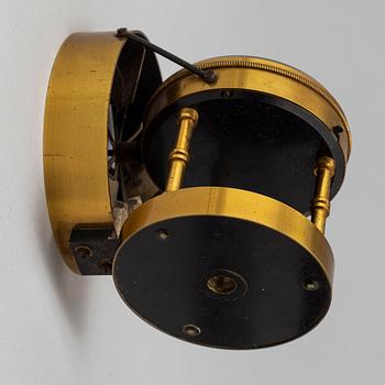 A brass air meter, James Brown, Glasgow, Scottland, late 19th Century.
