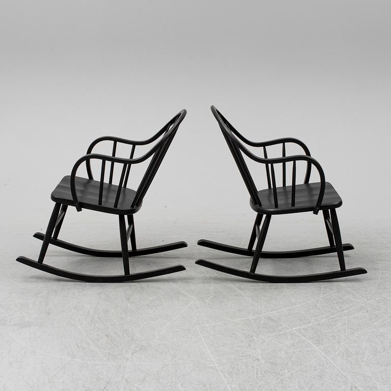 A PAIR OF ROCKING CHAIRS EDSBYVERKEN, second half of the 20th century.
