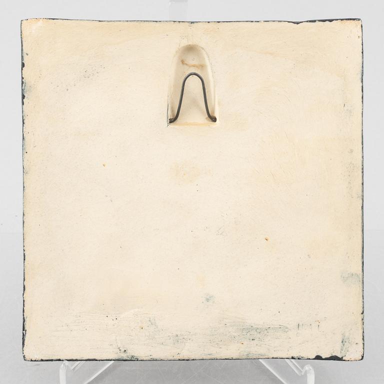 Lisa Larson, väggreliefer, 3 st, stengods, Gustavsberg.