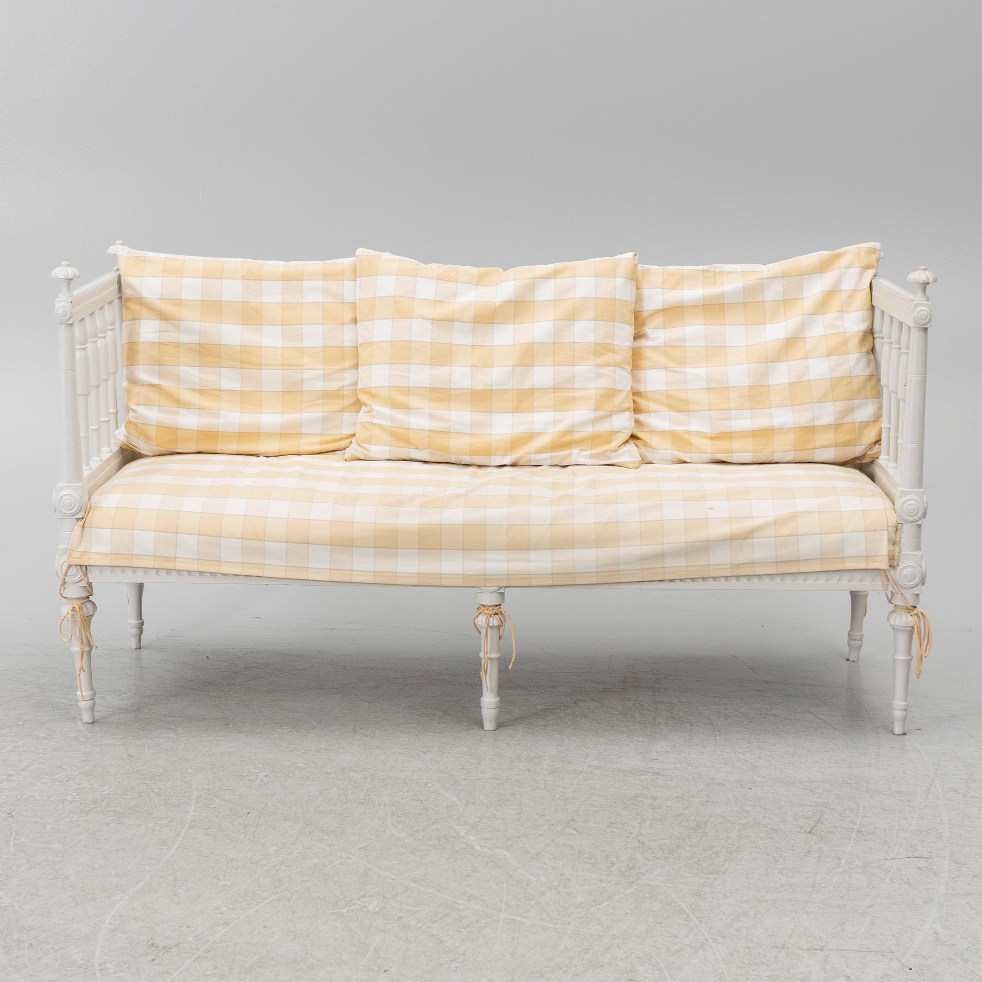 Sofa, Gustavian provincial work, early 19th century.