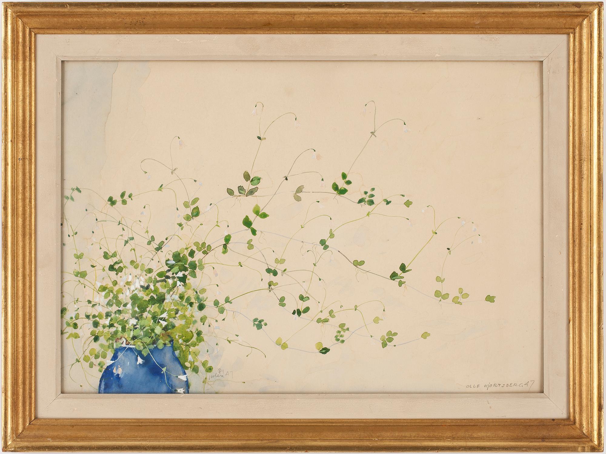 OLLE HJORTZBERG, akvarell, signerad och daterad -47.