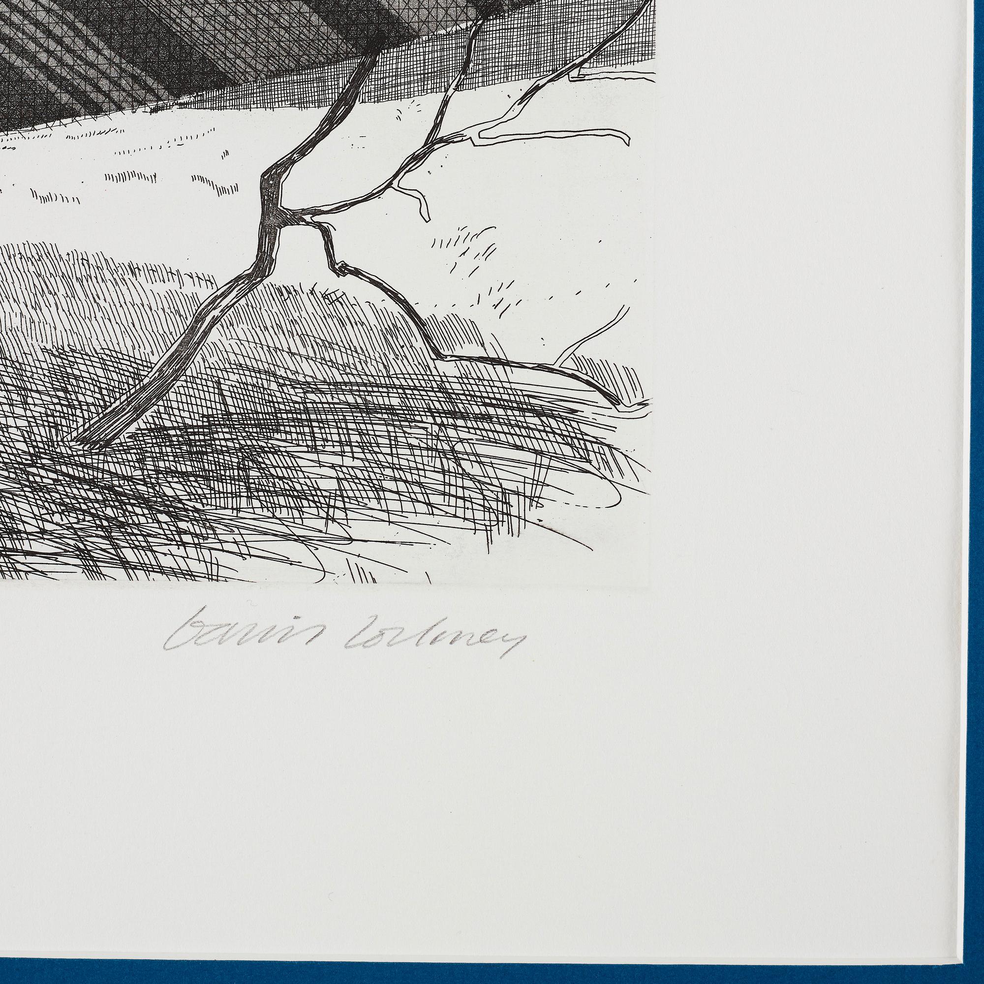 David Hockney, "A Wooded Landscape" from "Six Fairy Tales from the Brother's Grimm".