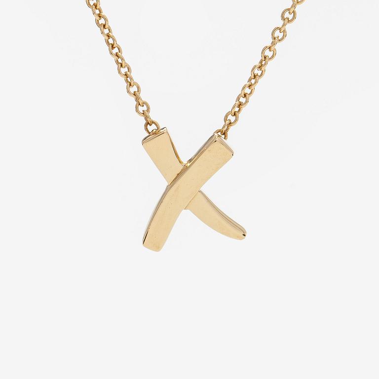 Tiffany & Co, Paloma Picasso, kaulakoru, "X Kiss", 18K kultaa.