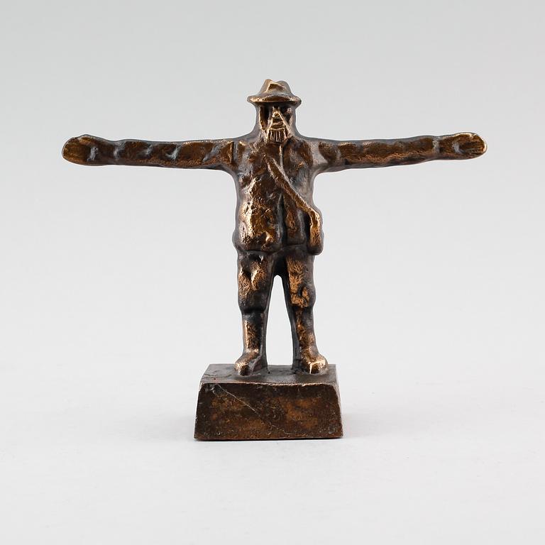 SKULPTUR, brons, för ABU, signerad HjE, 1900-talets andra hälft.