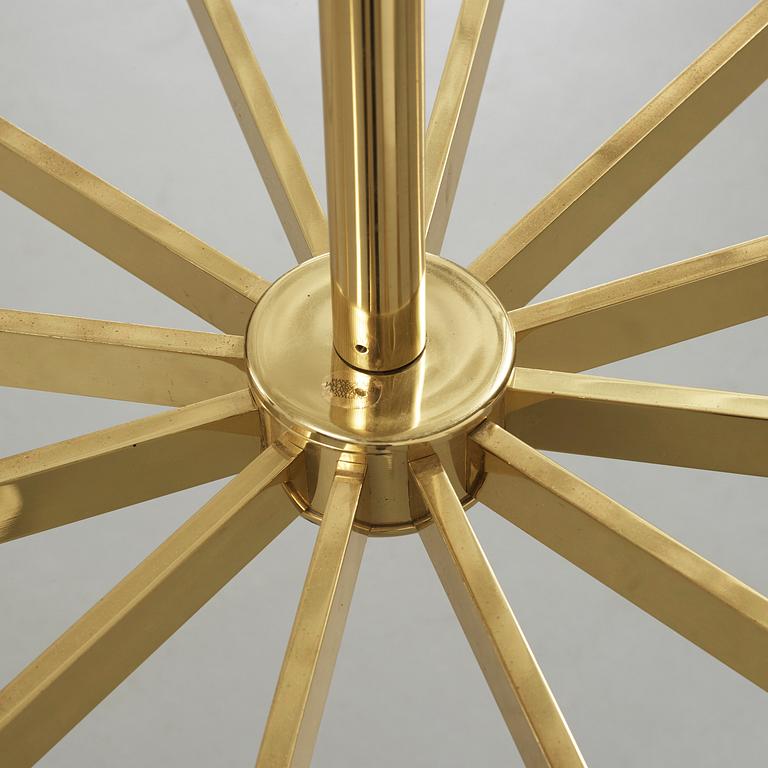 A Hans Agne Jakobsson brass twelve-light ceiling lamp, Markaryd, Sweden 1960's-70's, model T548/12.