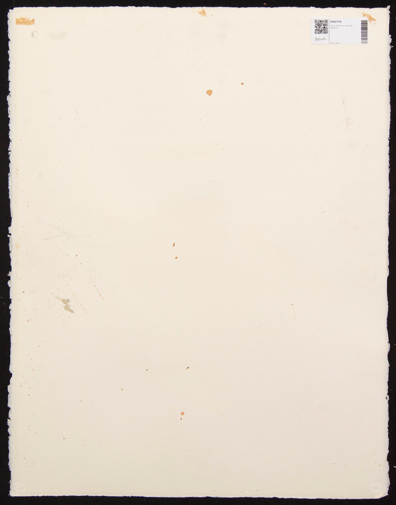 Nils E Johansson, watercolor, watercolor, signed.