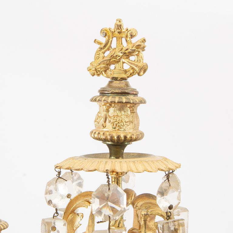 candelabras, a pair from the late 19th century.