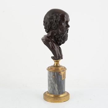 Bordsbyst, tillskriven André-Antoine Ravrio (bronsfabrikör verksam i Paris 1777 - 1814), Louis XVI.