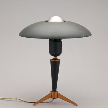 BORDSLAMPA, metall, 1950-tal.