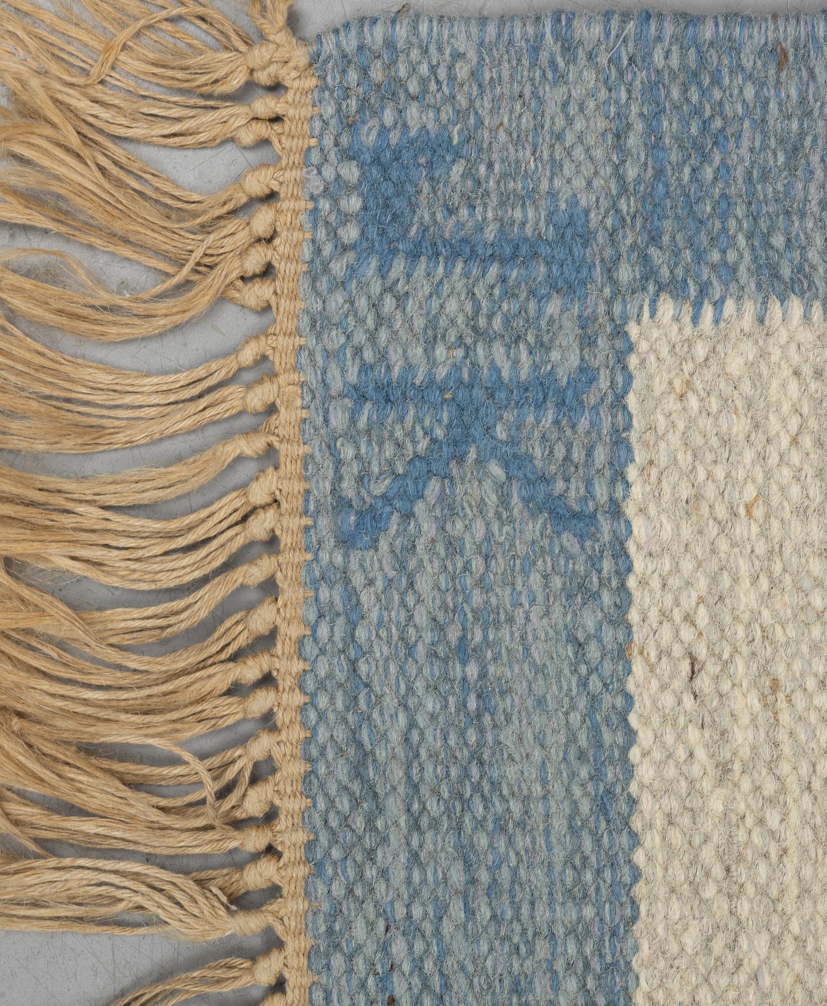 Karin Jönsson, possibly, a flat weave carpe, ca 249 x 173 cm, signed JK.