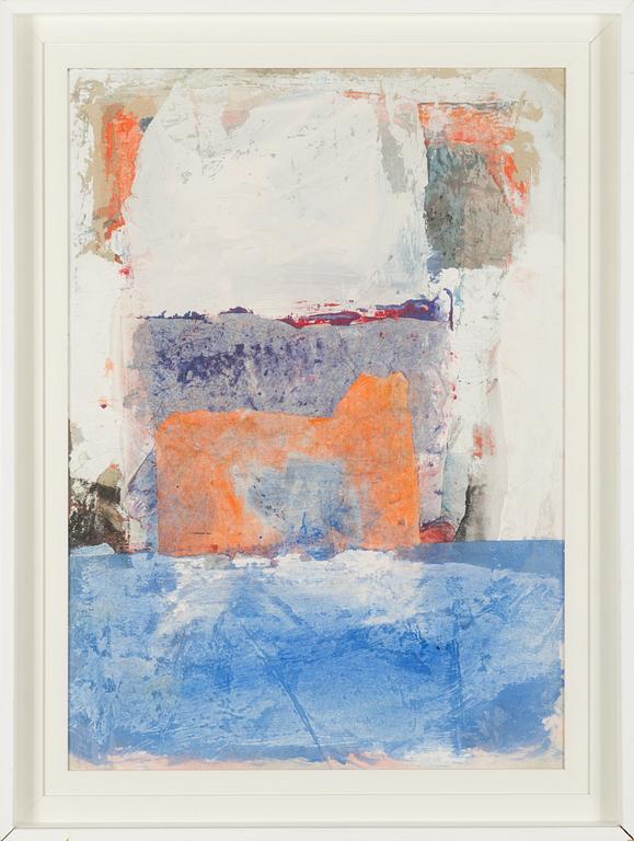 Irmeli Mäkilä, collage, signed and dated -89 a tergo.