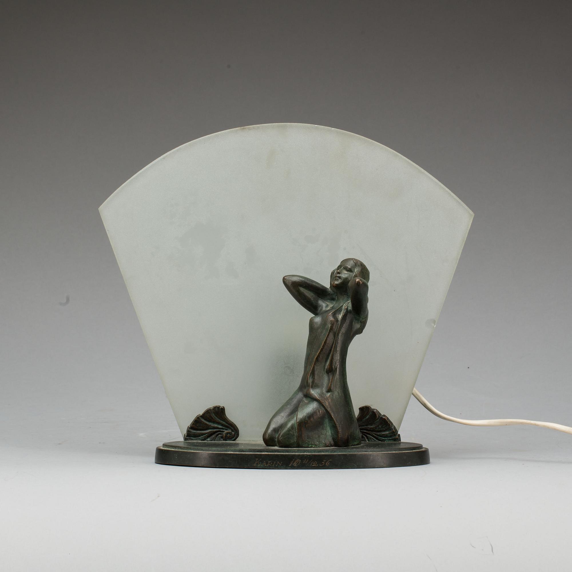 BORDSLAMPA, art deco. 1900-talets första hälft.