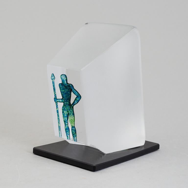 BERTIL VALLIEN,  "Viewpoints / Doorway, sculpture, glas, signed. Limited ed.