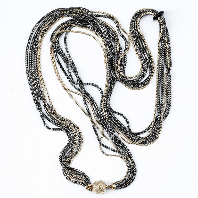 COLLIER, Ole Lynggaard, 14k guld och silver.