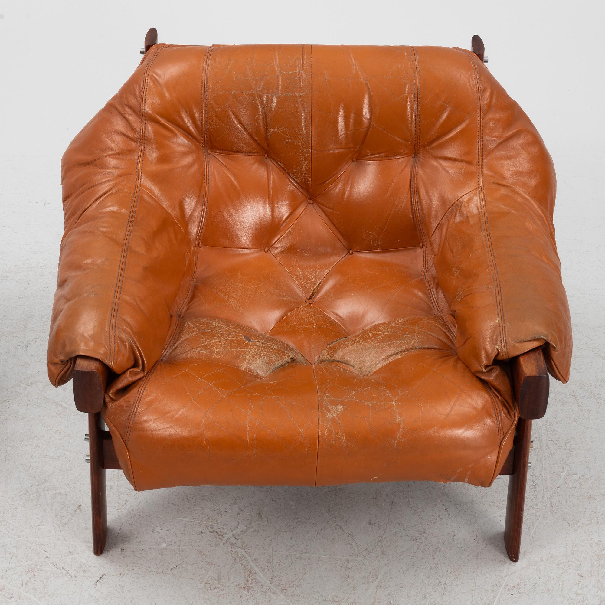 Percival Lafer, armchair with footstool, Lafer MP, Brazil, 1960s/70s.