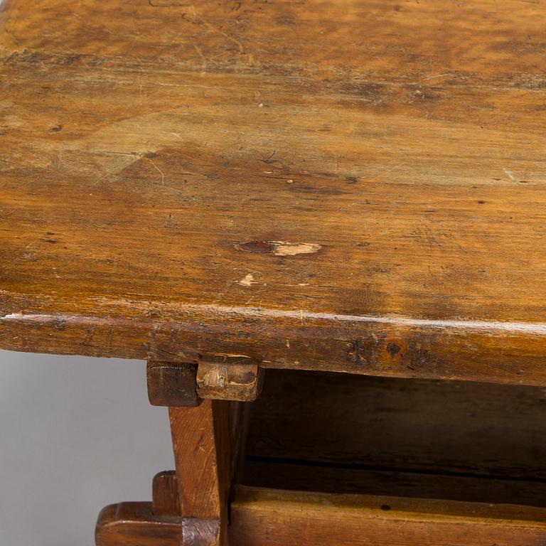 A trestle table, vernacular, Finland, early 19th century.