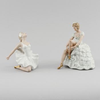 FIGURINER, 2 st, porslin, Wallendorf, tyskland, 1900-tal.