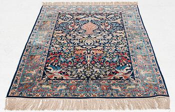 Carpet. Isfahan. figural, approx. 167 x 108 cm.