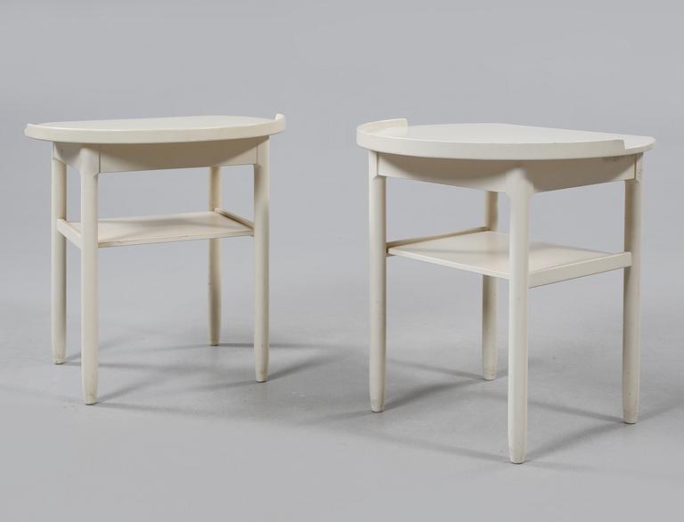 SÄNGBORD, ett par, Sven Engström & Gunnar Myrstrand, Bodafors, 1960-tal.