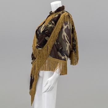 A cotton shawl by Saint Laurent.