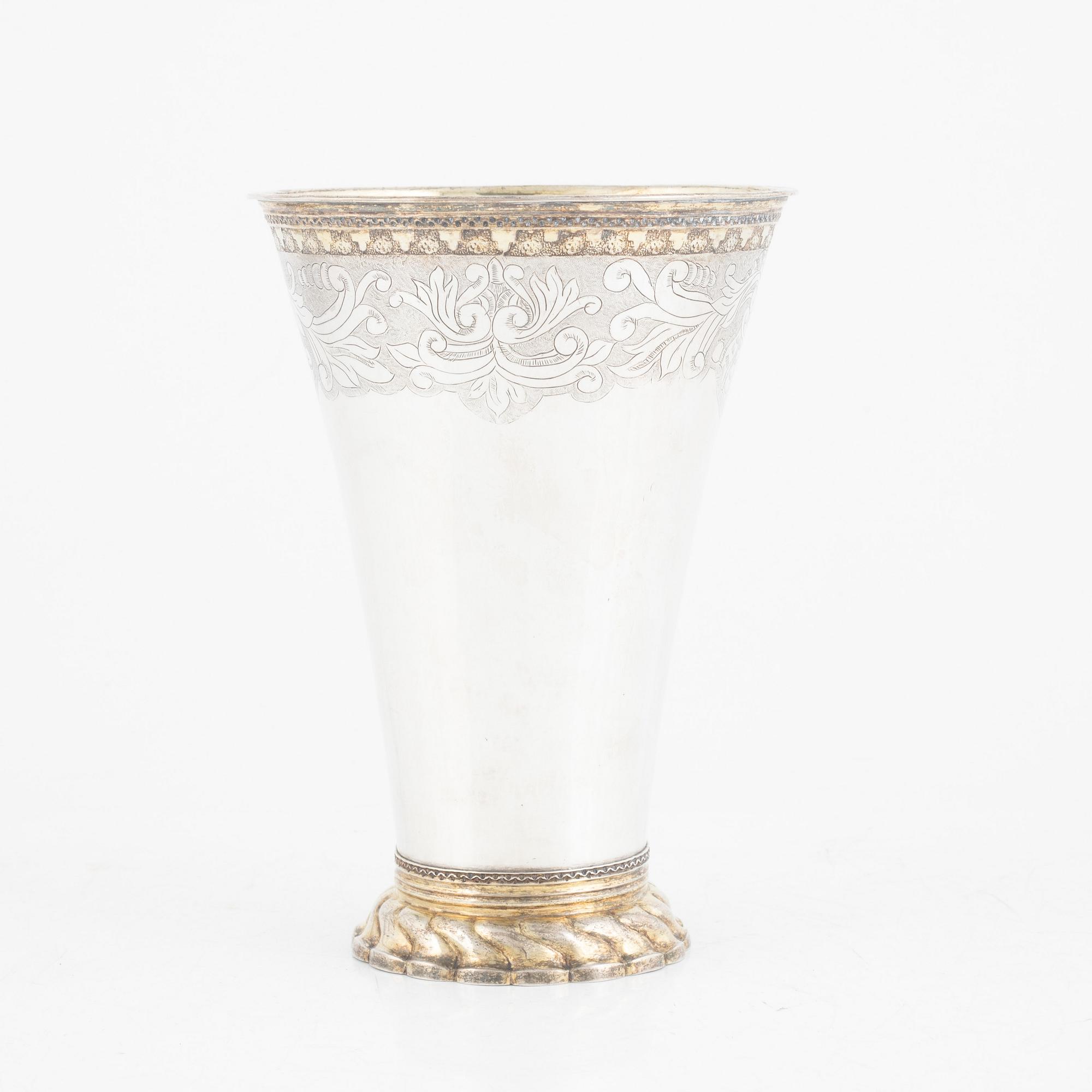 Petter Eneroth, bägare, silver, Stockholm, troligen 1778.