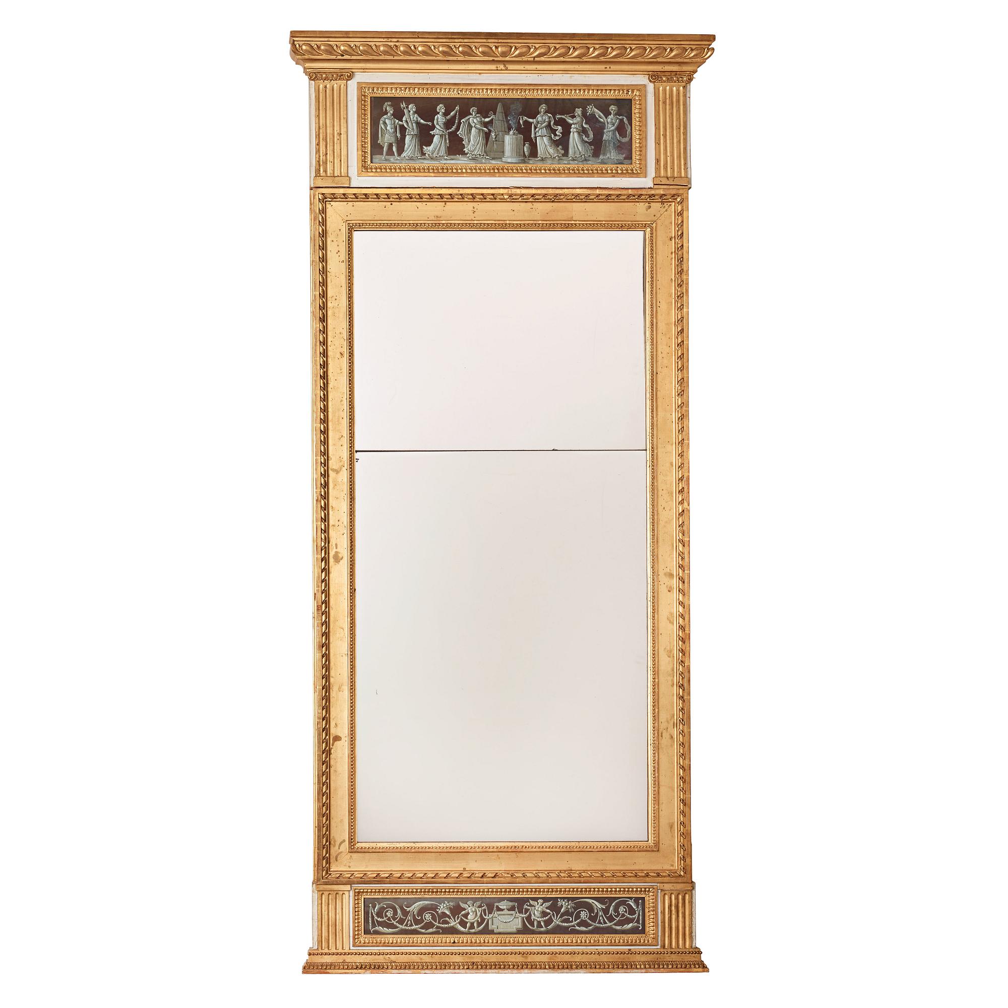 A late Gustavian late 18th century mirror.