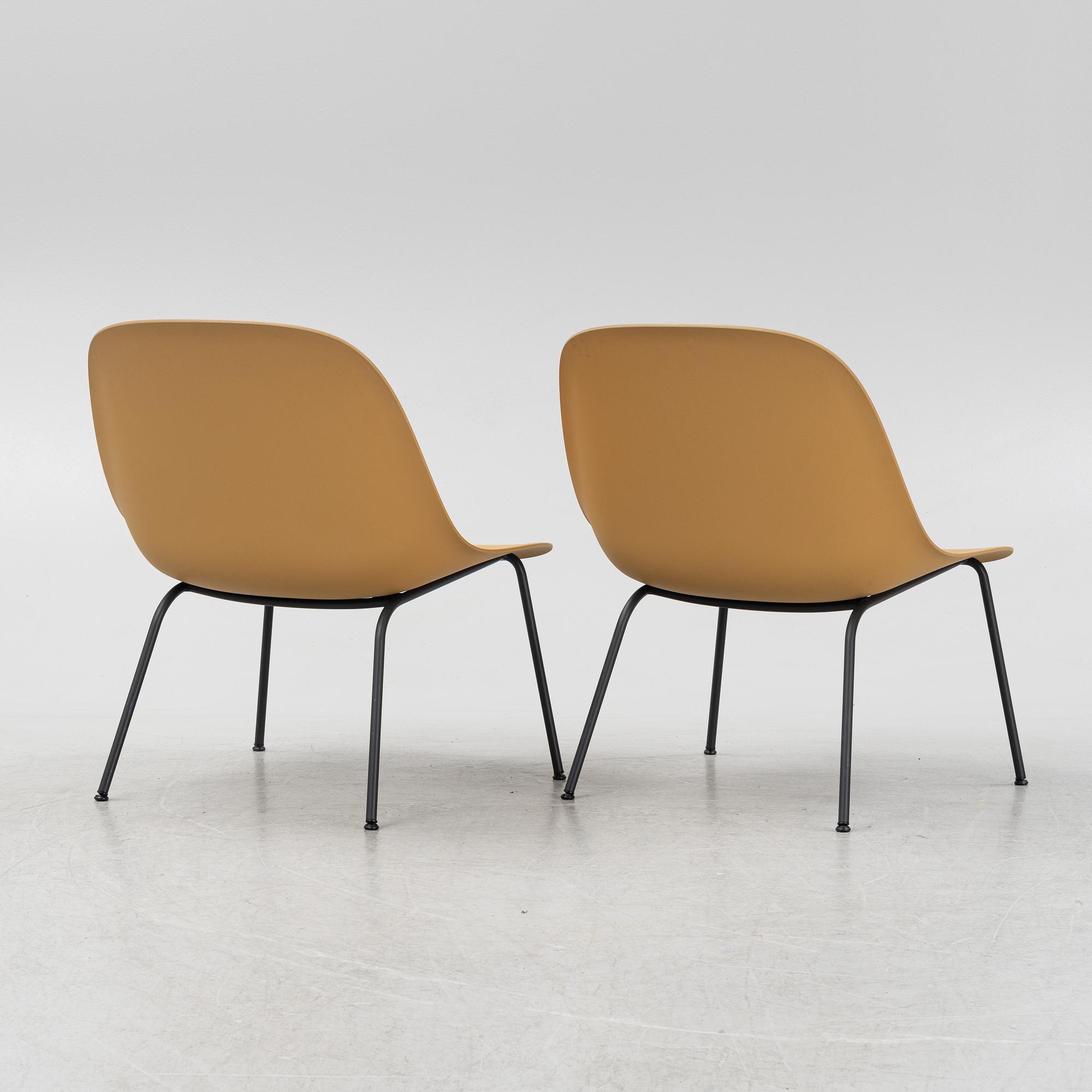 A pair of 'Fiber Lounge Chair' chairs, Muuto, Denmark.