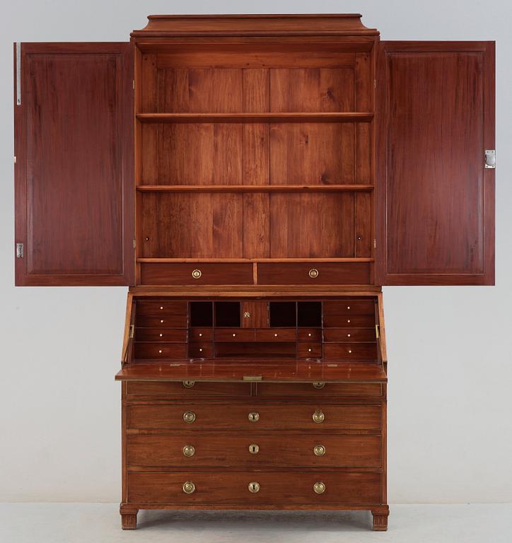 A late Gustavian 18th century writing cabinet by J. C. Linning, master 1779.