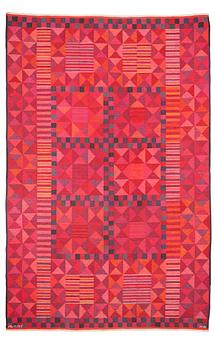 CARPET. "Rubirosa, röd". Tapestry weave. 343,5 x 225 cm. Signed AB MMF MR.