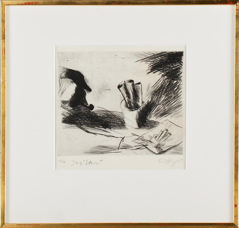 EVERT LUNDQUIST, etsning, signerad, numrerad 10/50.