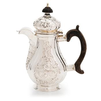 Kaffekanna, silver, rokoko, Moskva, Ryssland ca 1759-1784.