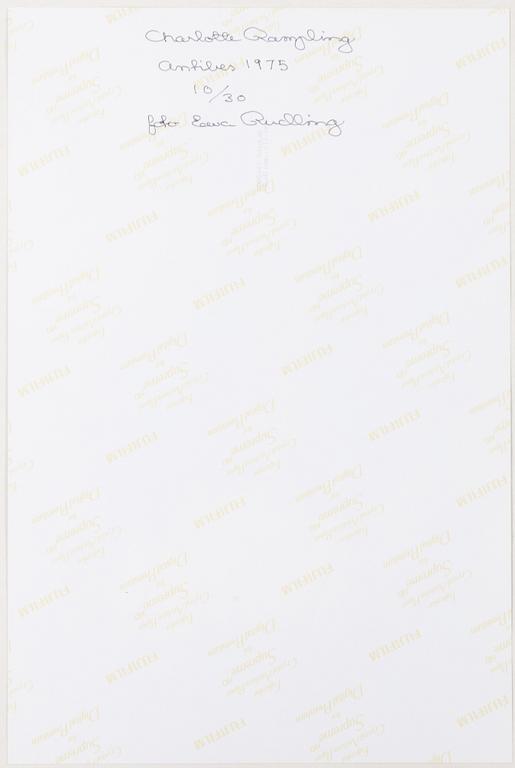 Ewa Rudling, "Charlotte Rampling, Antibes" 1975.