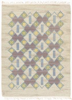 Judith Johansson, a carpet, "svalgång", flat weave, ca 233 x 173 cm, signed J.