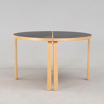 MATBORD, tvådelat, bord 96, Alvar Aalto, Artek, Finland, 1980-tal.