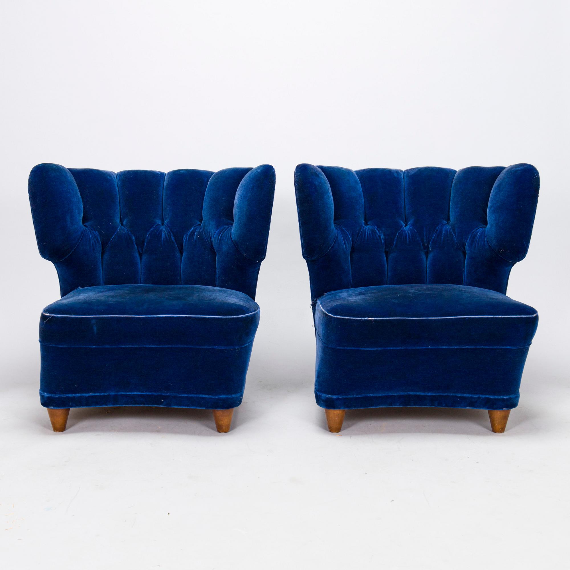 Fåtöljer, ett par, 1950-tal.