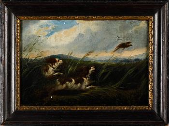 GEORGE ARMFIELD, hans art, olja på pannå, osignerad.