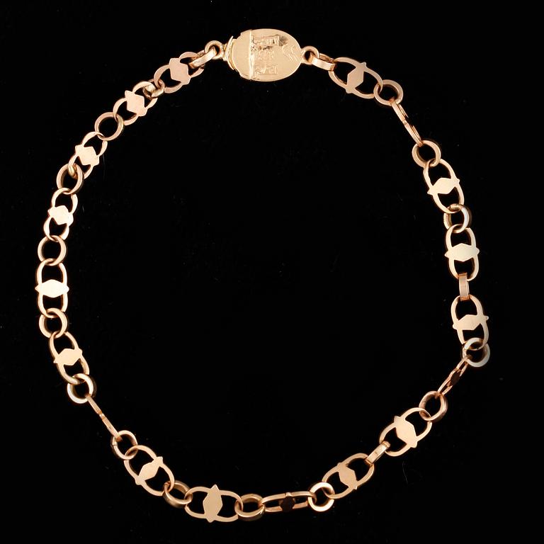 ARMBAND, 18 k guld. Vikt ca 5,3 gram.
