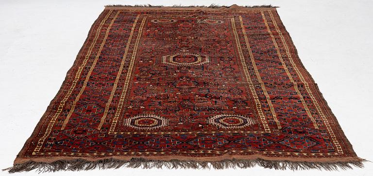 An antique Beshir rug, West Turkmenistan, c. 340 x 169 cm.