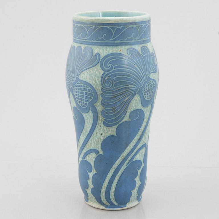 Josef Ekberg, a 'Sgraffito' creamware vase, Gustafsberg 1918.